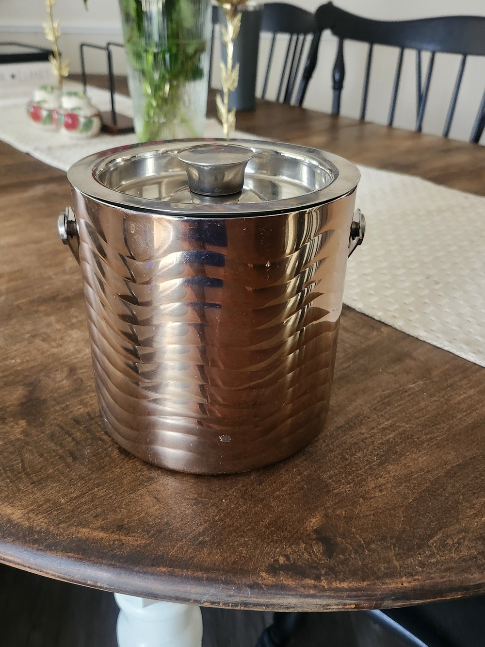 MINI Nicole Miller Copper-Tone Hammered Ice Bucket with Lid
